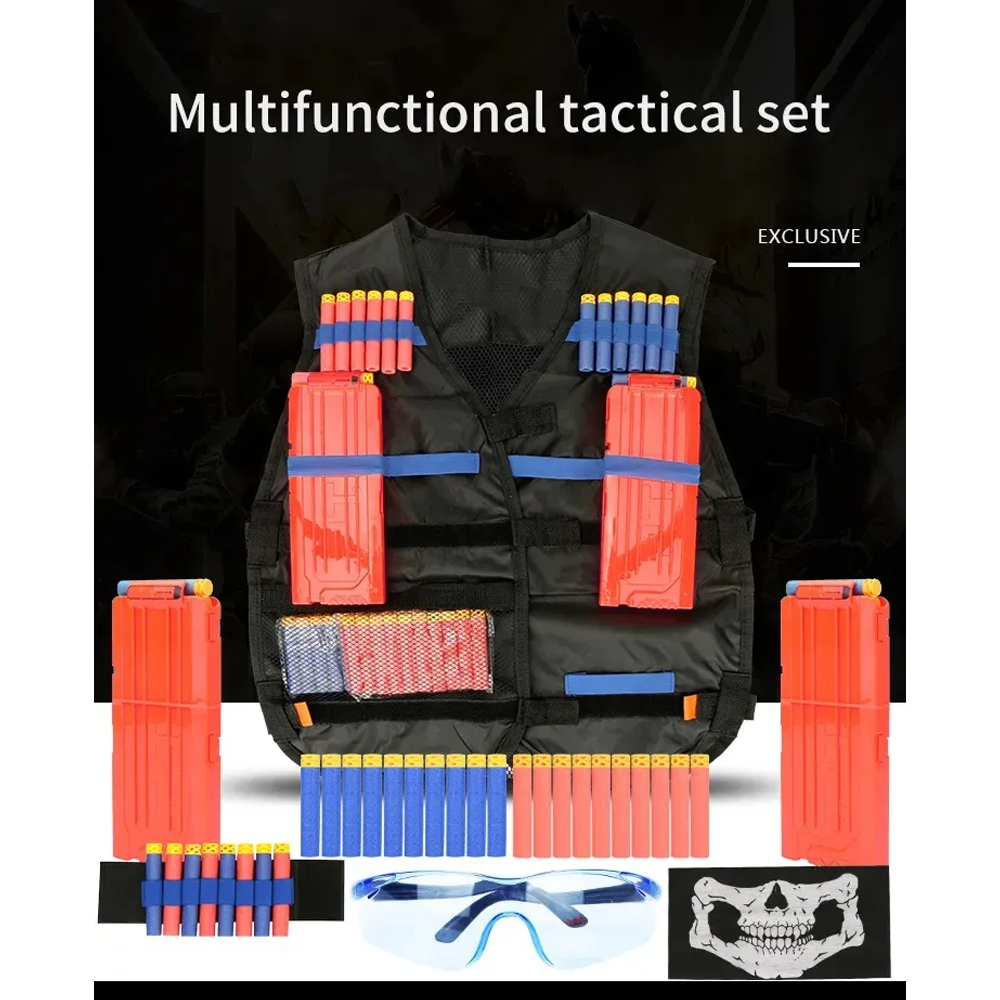مجموعة سترة تكتيكية للأطفال للعبة الرماية في الهواء الطلق